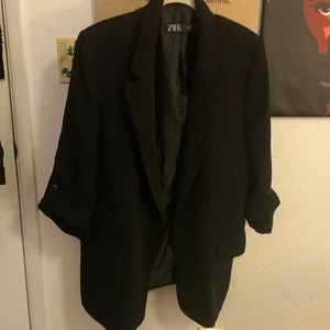 Zara long blazer with pockets preowned